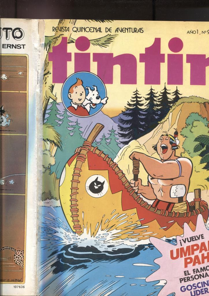 Tintin de Bruguera numero 09: procede de retapado editorial, cubierta suelta