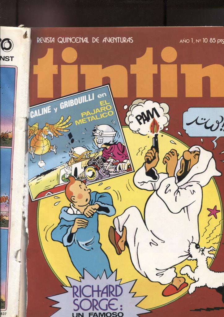 Tintin de Bruguera numero 10: procede de retapado editorial, cubierta suelta