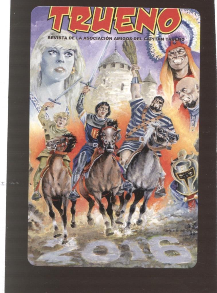 Calendario bolsillo 2017 con dibujo de El Capitan Trueno (modelo 1)