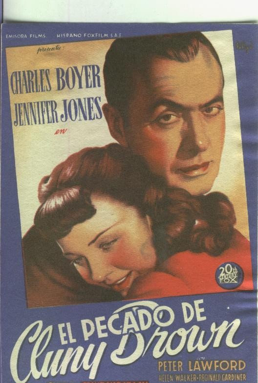 Programas de Cine: El pecado de Clurry Brown