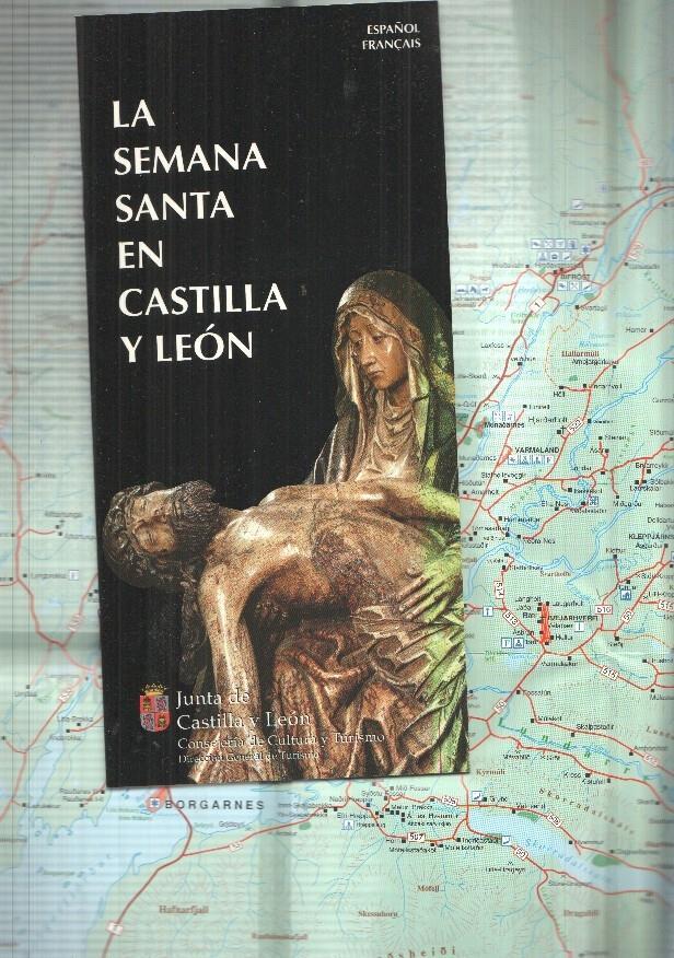 Folleto turistico desplegable con el mapa de Borgarnes