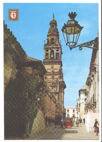Postal JC08: Cordoba. Virgen de las Farolas y Campanario de la Mezquita