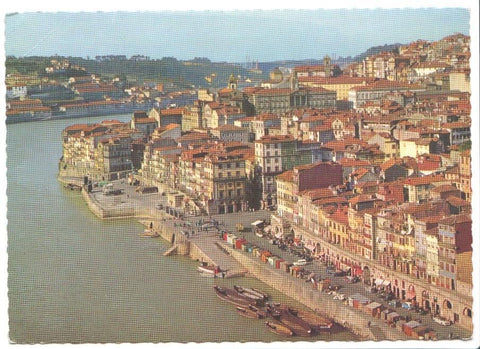 Postal JC030: Porto (Portugal). Rio Douro e Cais de Ribeira
