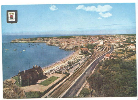Postal JC031: Cascais (Portugal). Baia e Estrada