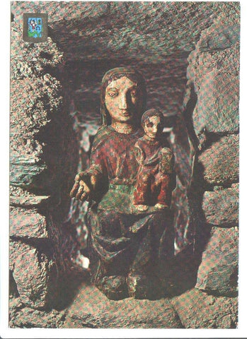 Postal JC042: Abbaye de St. Michel de Cuxa. Vierge catalane, chapelle de Notre-Dame du pessebre. Arts et couleaurs du conflent