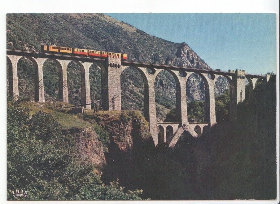 Postal JC045: Le pont Sejourne ligne SNCF de Villefranche-de-Conflent a la Tour de Carol. La Cerdagne Française