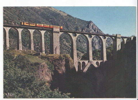Postal JC045: Le pont Sejourne ligne SNCF de Villefranche-de-Conflent a la Tour de Carol. La Cerdagne Française