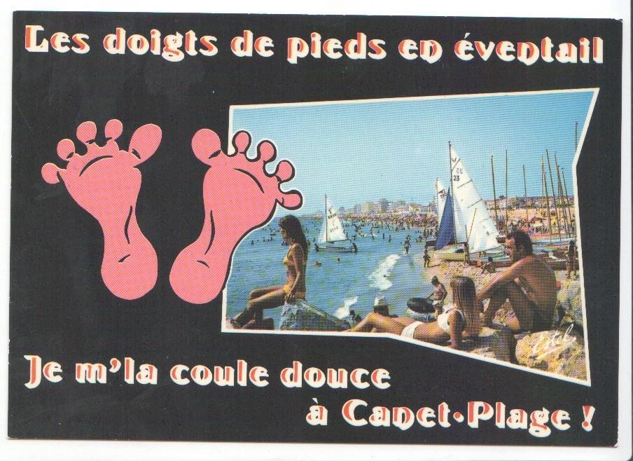 Postal JC053: Souvenir de Canet-plage (Pyrennes-Orientales)