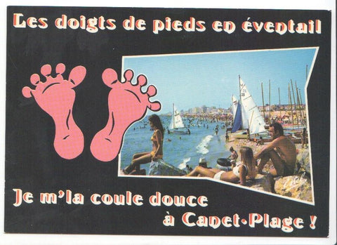 Postal JC053: Souvenir de Canet-plage (Pyrennes-Orientales)