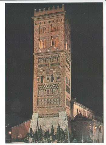 Postal JC059: Teruel. Iglesia de San Martin. Torre Mudejar (vista nocturna)