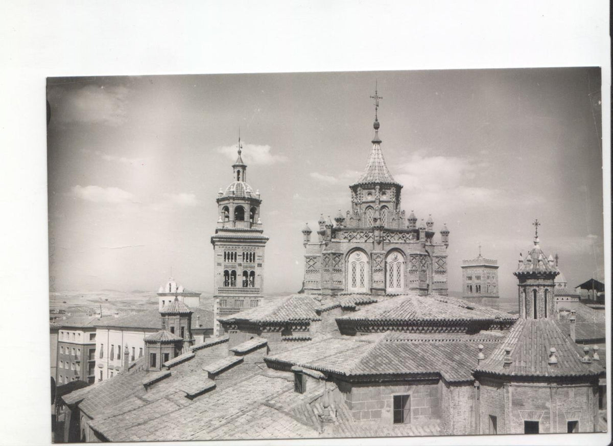 Postal JC071: Teruel. Catedral. Detalle. Torre y Cimborrio. En B/N