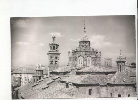 Postal JC071: Teruel. Catedral. Detalle. Torre y Cimborrio. En B/N