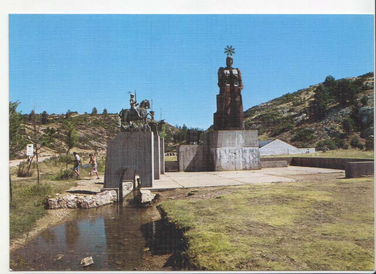 Postal JC081: Teruel. Orihuela del Tremedal. Monumento al nacimiento del rio Tajo. Montes Universales