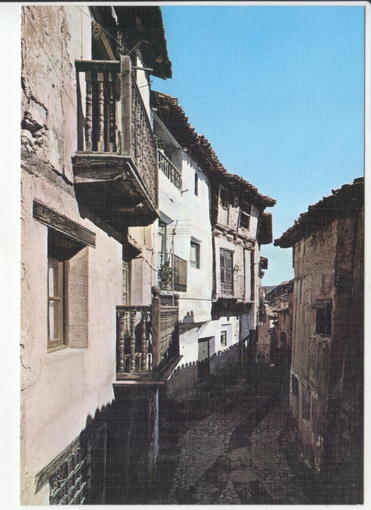 Postal JC084: Albarracin (Teruel), monumento nacional. Calle del Chorro y balcones tipicos