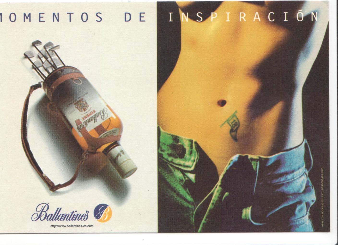 Postal JC098: Momentos de Inspiracion, Ballantine's. Publicidad