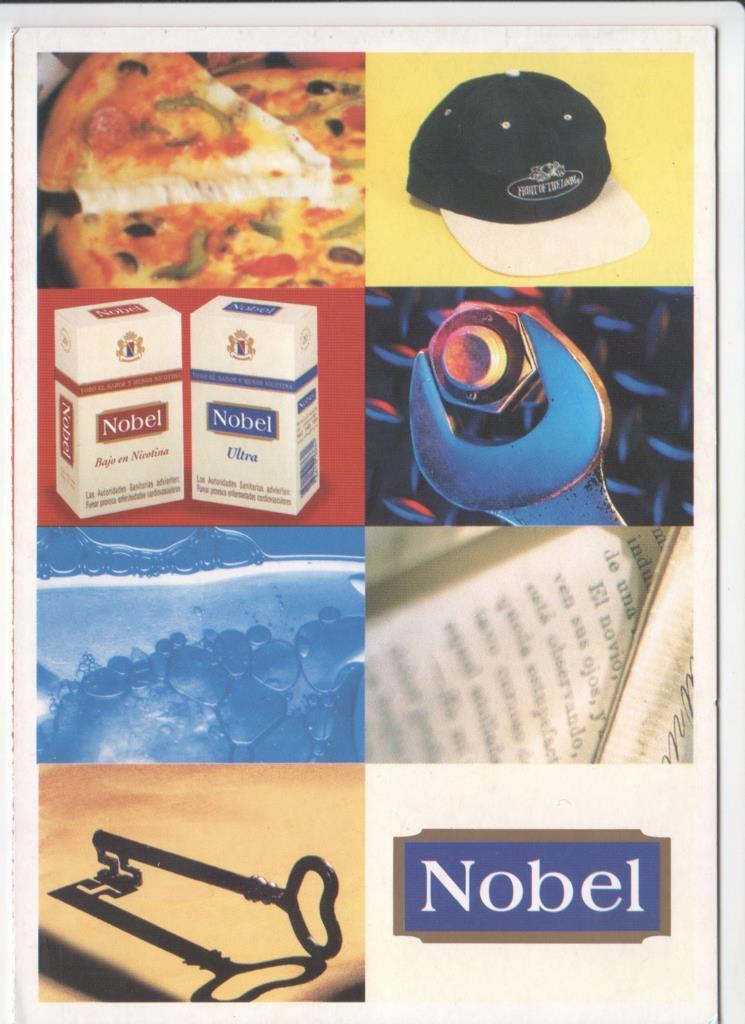 Postal JC099: Postal dobel publicidad Nobel (Bajo en nicotina y Ultra)