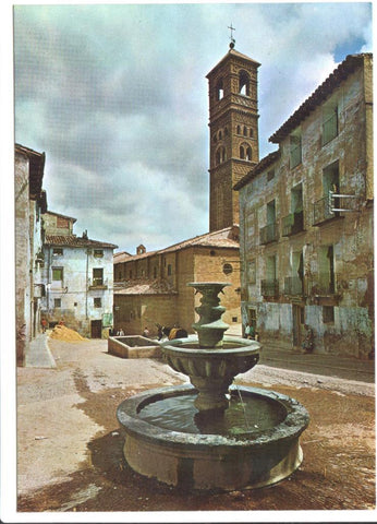 Postal JC0152: Tarazona. Plaza y Torre de la Magdalena (Mudejar)