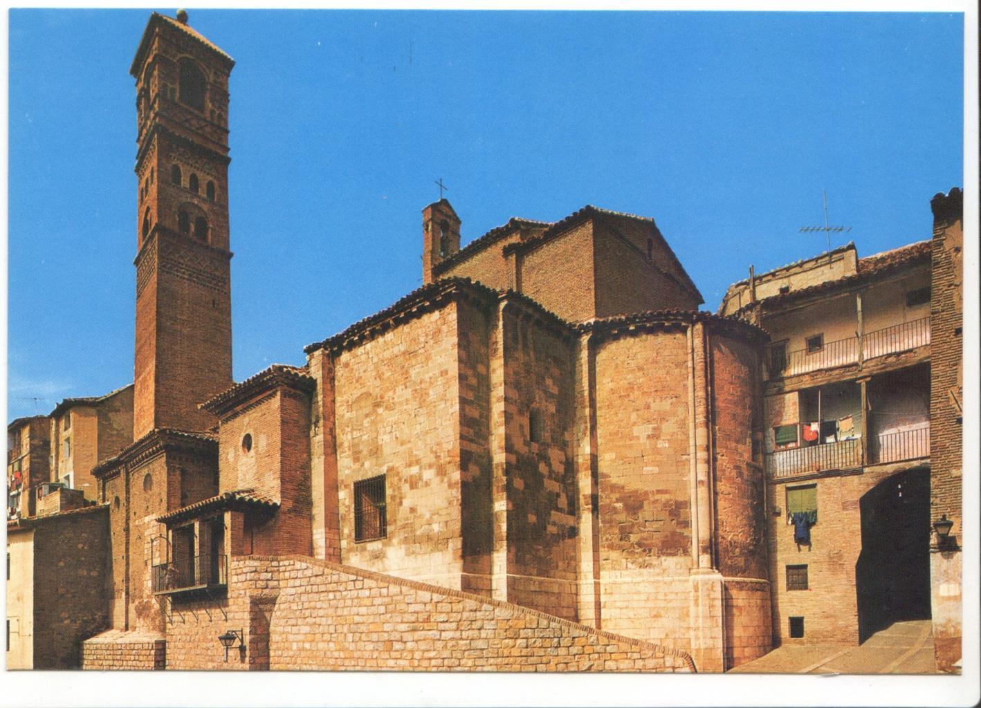 Postal JC0154: Tarazona. Torre de la Magdalena (Mudejar) y Abside (Romanico)