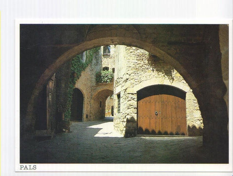 Postal JC0165: Pals, pueblo medieval (Costa Brava). Detalle de varias calles