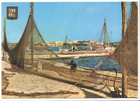 Postal JC0166: Mallorca, Puerto Colom. Puerto pesquero