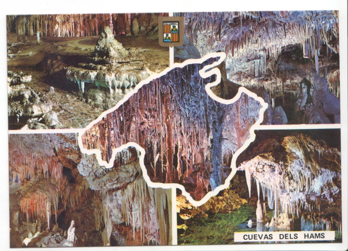 Postal JC0177: Porto Cristo (Manacor). Mallorca. Valle de las Delicias - Cuevas dels Hams. Varias vistas