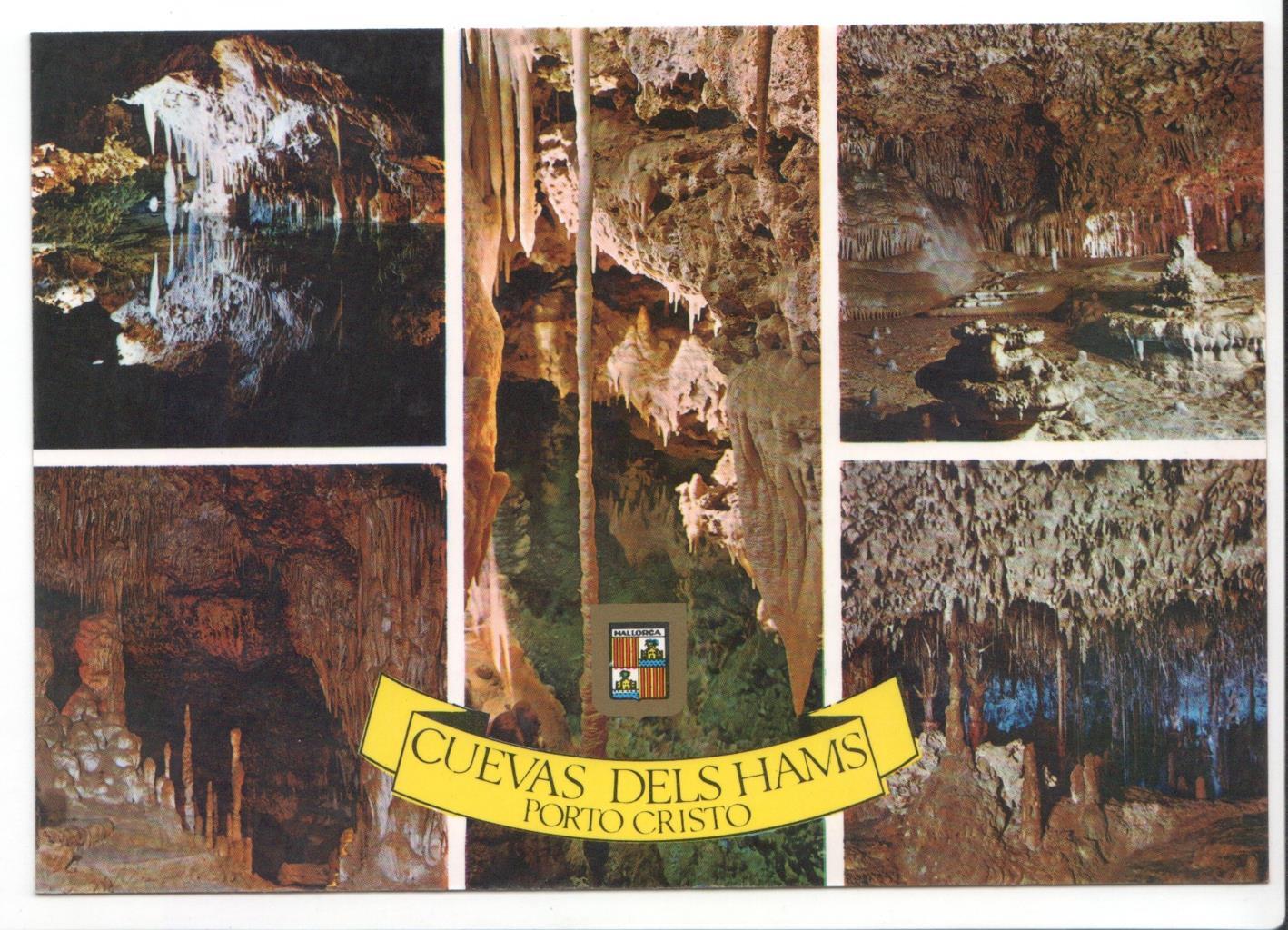 Postal JC0179: Porto Cristo (Manacor). Mallorca. Varias vistas de las Cuevas dels Hams