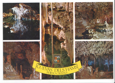 Postal JC0179: Porto Cristo (Manacor). Mallorca. Varias vistas de las Cuevas dels Hams