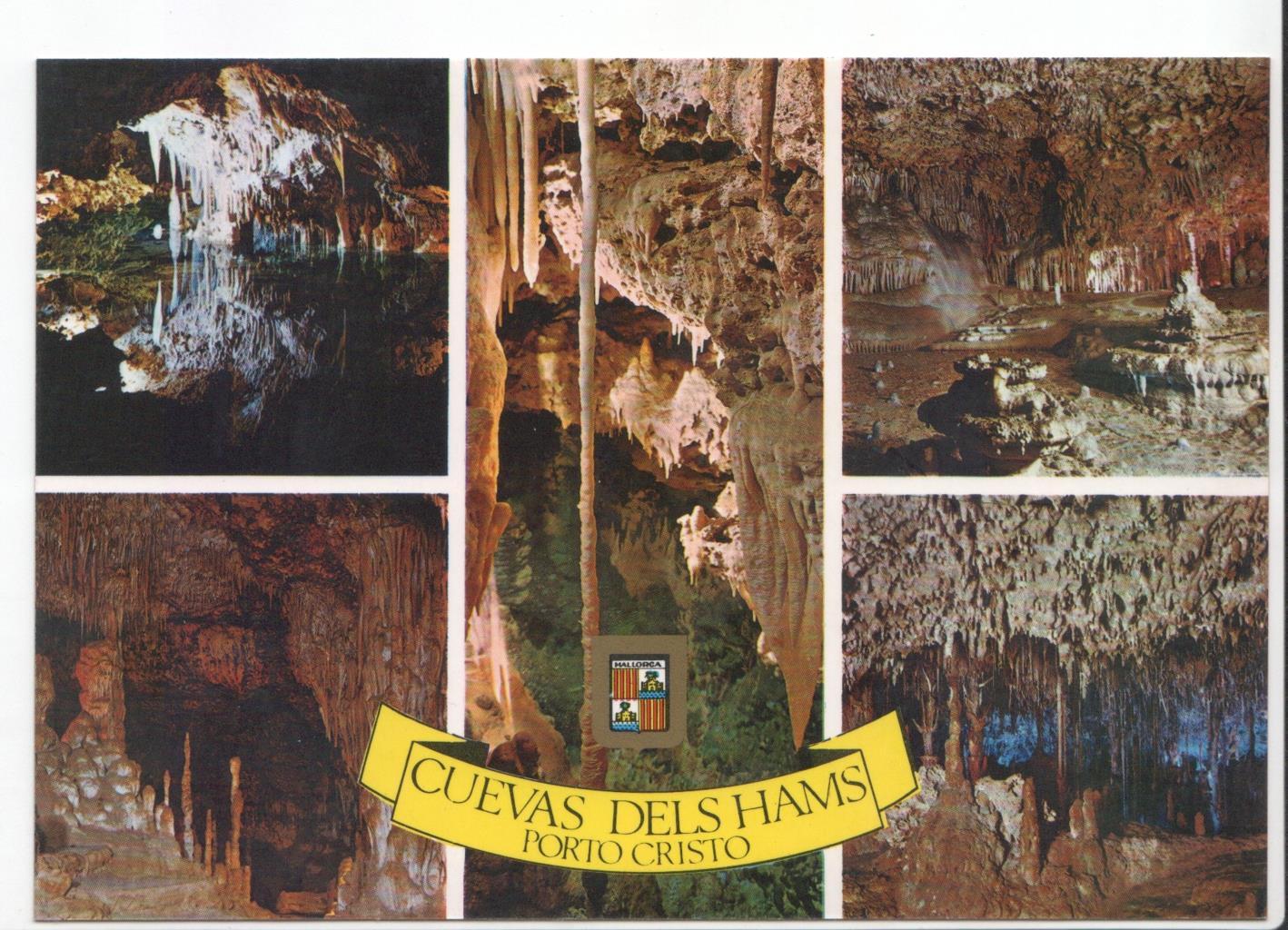 Postal JC0180: Porto Cristo (Manacor). Mallorca. Varias vistas de las Cuevas dels Hams