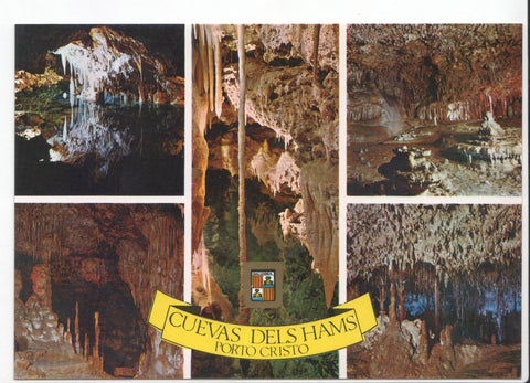 Postal JC0180: Porto Cristo (Manacor). Mallorca. Varias vistas de las Cuevas dels Hams