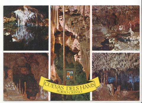 Postal JC0181: Porto Cristo (Manacor). Mallorca. Varias vistas de las Cuevas dels Hams