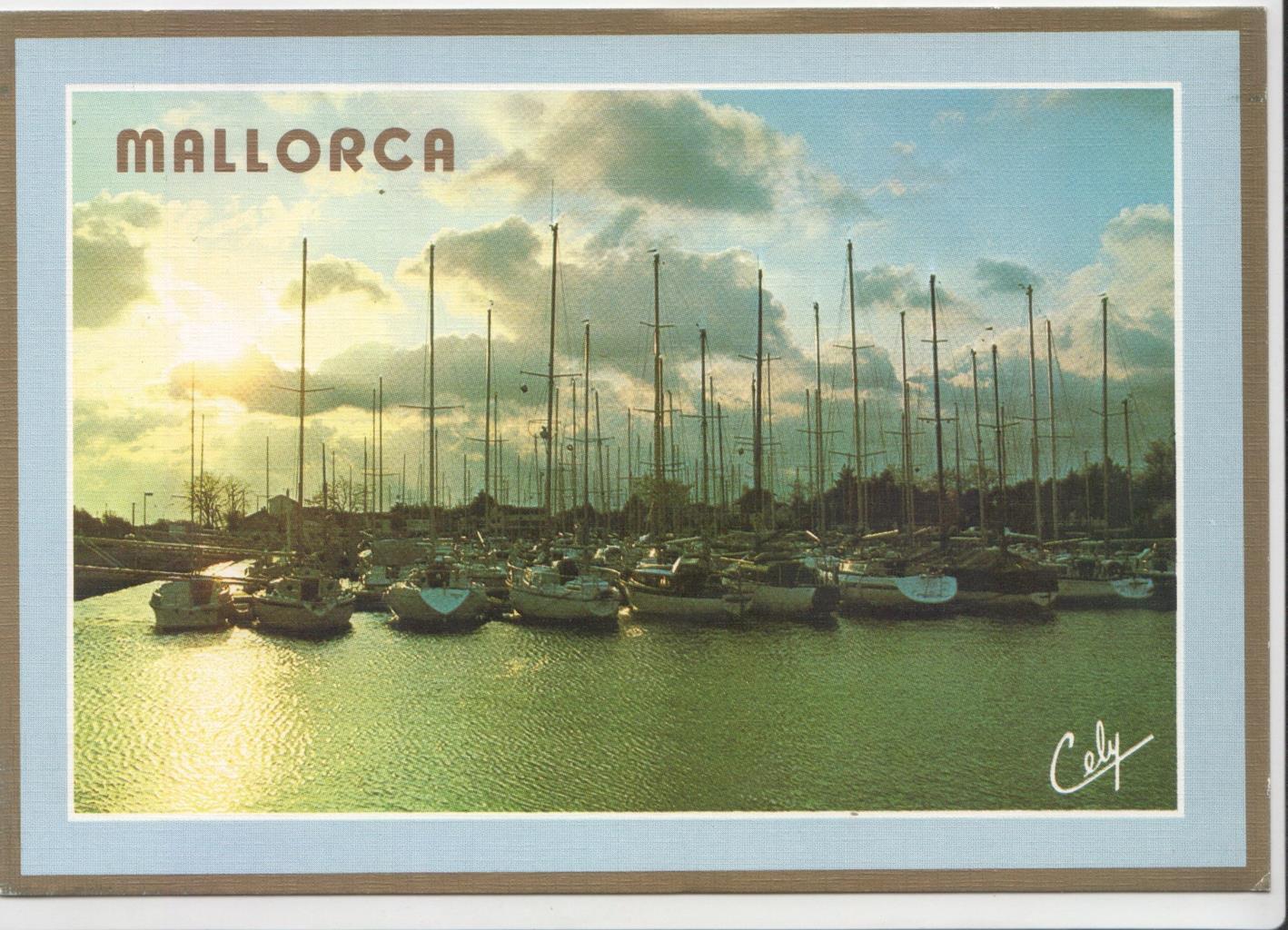 Postal JC0186: Mallorca (Baleares) España. Puerto. Firmado por Cely