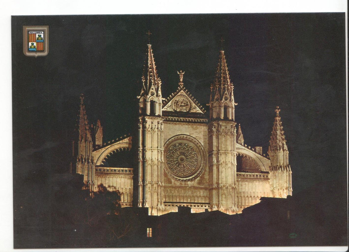 Postal JC0189: Mallorca. La Catedral, vista nocturna