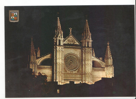 Postal JC0189: Mallorca. La Catedral, vista nocturna