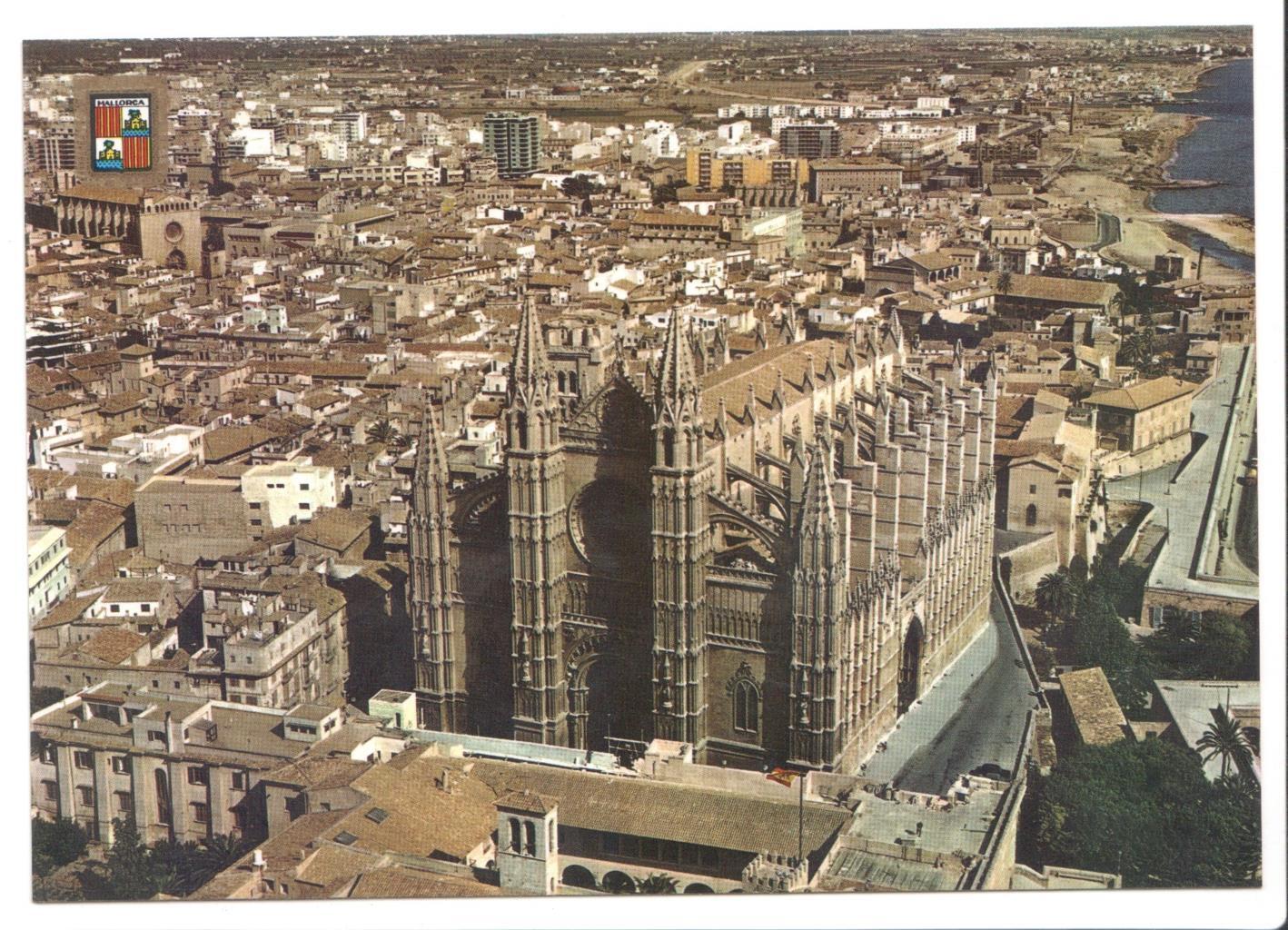 Postal JC0194: Mallorca. Palma. Vista aerea de la Catedral