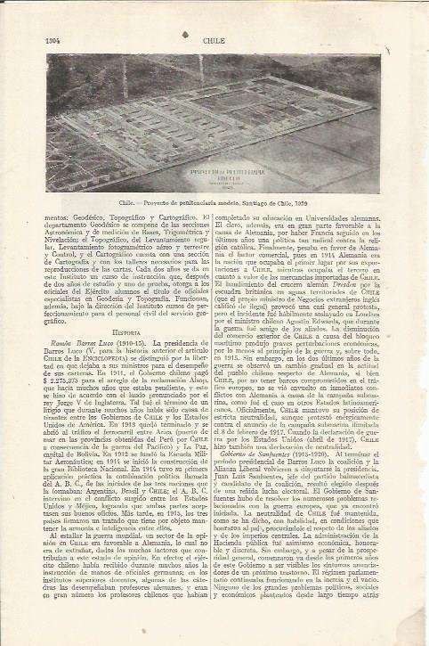 LAMINA ESPASA 34979: Proyecto de la penitenciaria de Santiago de Chile de 1929