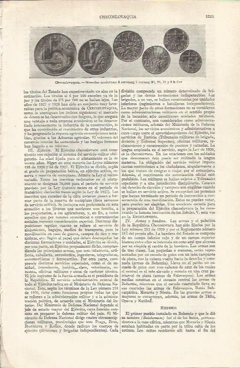 LAMINA ESPASA 34953: Monedas de Checoslovaquia