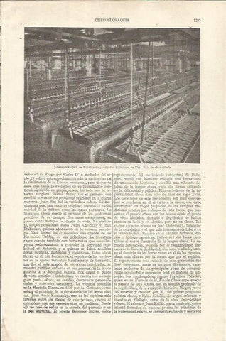 LAMINA ESPASA 34954: Fabrica de Quimica en Usti