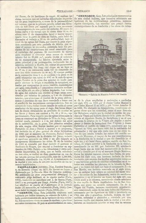 LAMINA ESPASA 34955: Iglesia de Nuestra Señora del Pueblo en Cherasco, Italia