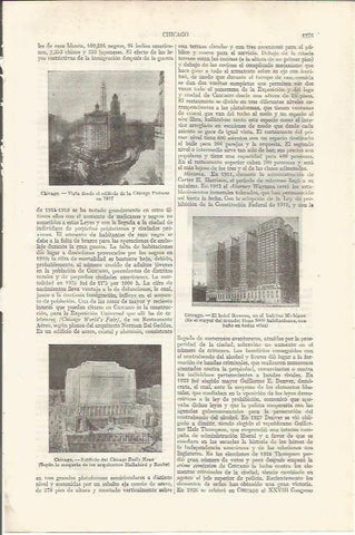 LAMINA ESPASA 34960: Chivago Tribune, Hotel Stevens de Chicago
