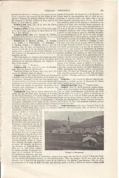 LAMINA ESPASA 35031: Vista de Toblach, Tirol italiano