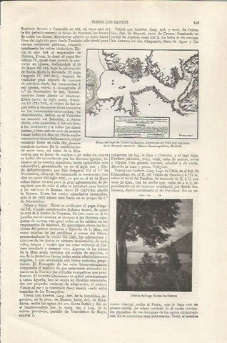 LAMINA ESPASA 35042: Plano del Lago de Todos los Santos