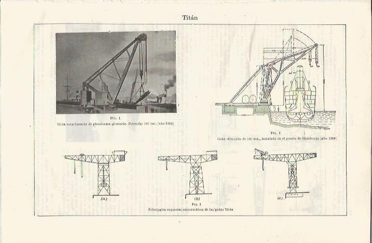 LAMINA ESPASA 35004: Esquemas de las gruas Titan