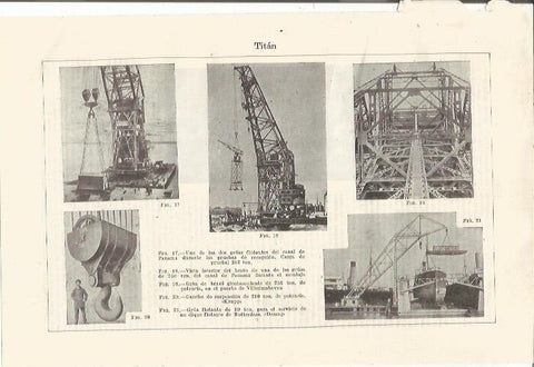 LAMINA ESPASA 35008: Gruas del Canal de Panama