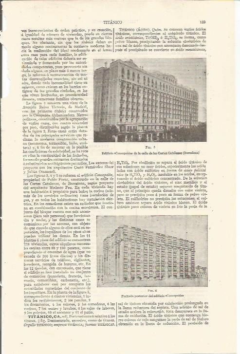 LAMINA ESPASA 35010: Edificio Concepcion en Barcelona