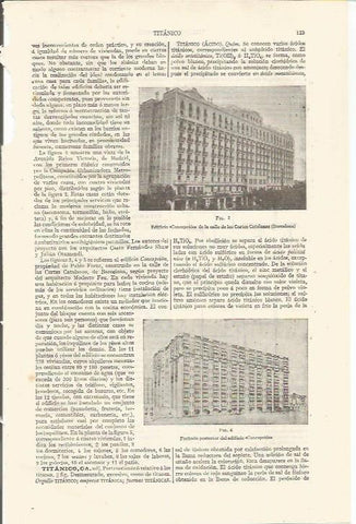 LAMINA ESPASA 35010: Edificio Concepcion en Barcelona