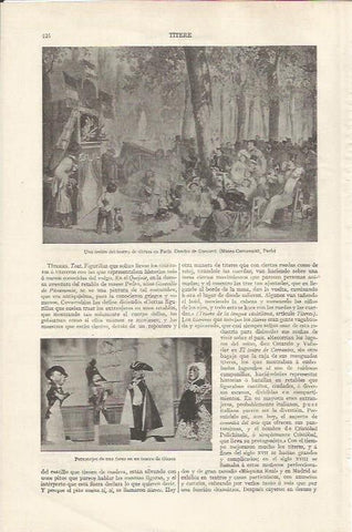 LAMINA ESPASA 35011: Una sesion del teatro de titeres, por Guerard