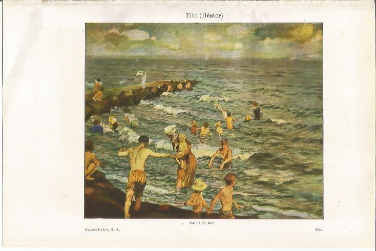 LAMINA ESPASA 35014: Baños de mar, por Hector Tito