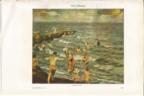 LAMINA ESPASA 35014: Baños de mar, por Hector Tito