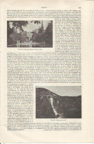 LAMINA ESPASA 35019: Villa del Este en Tivoli