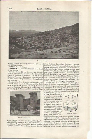 LAMINA ESPASA 34867: Vista de Daroca, La Rioja